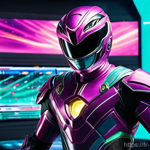 Home 21 파워레인저 레인저 키트 기능 - **Prompt 1: Dynamic Morphin' Time!**
A Power Ranger, mid-transformation sequence, surrounded by ...