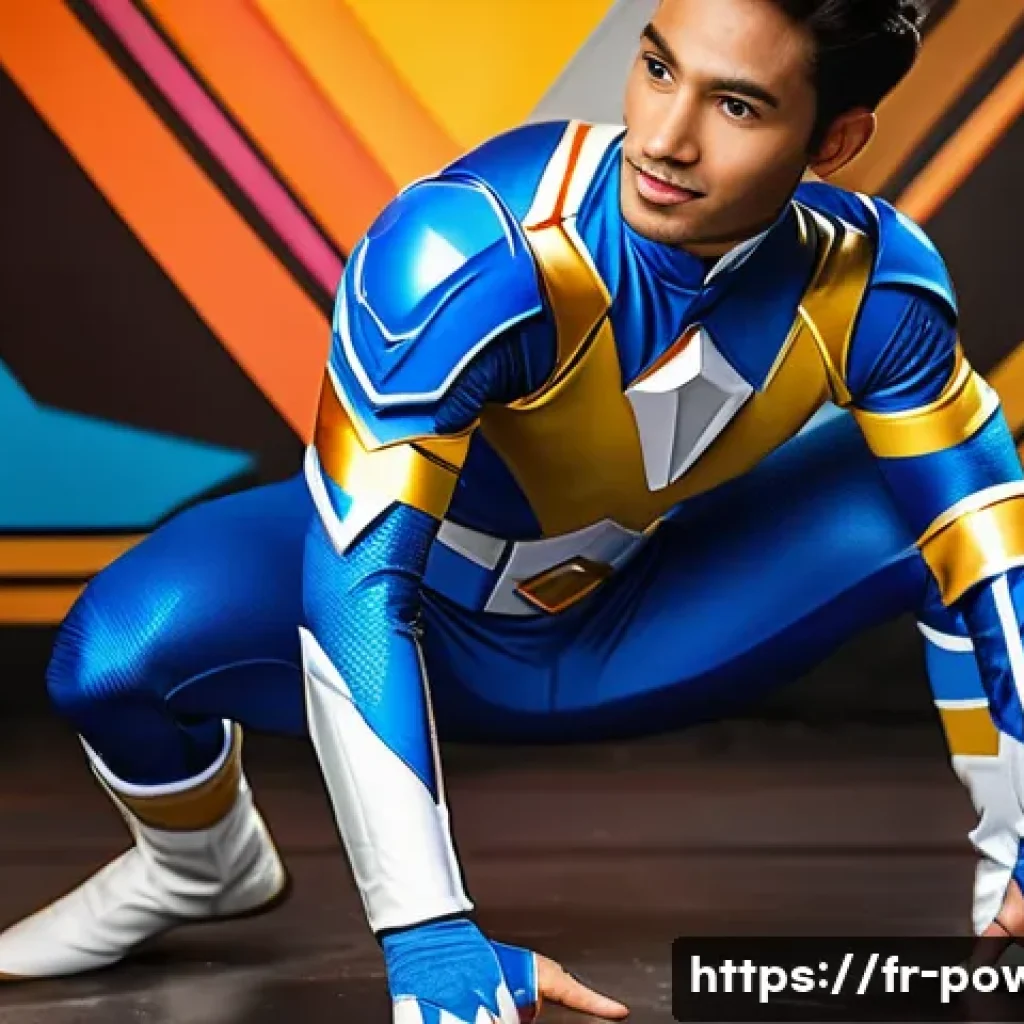 파워레인저 의상 제작 과정 - A highly detailed Power Rangers costume showcasing the use of spandex and lycra fabric with perfect ...