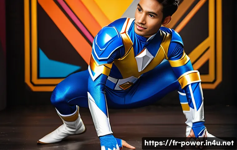파워레인저 의상 제작 과정 - A highly detailed Power Rangers costume showcasing the use of spandex and lycra fabric with perfect ...